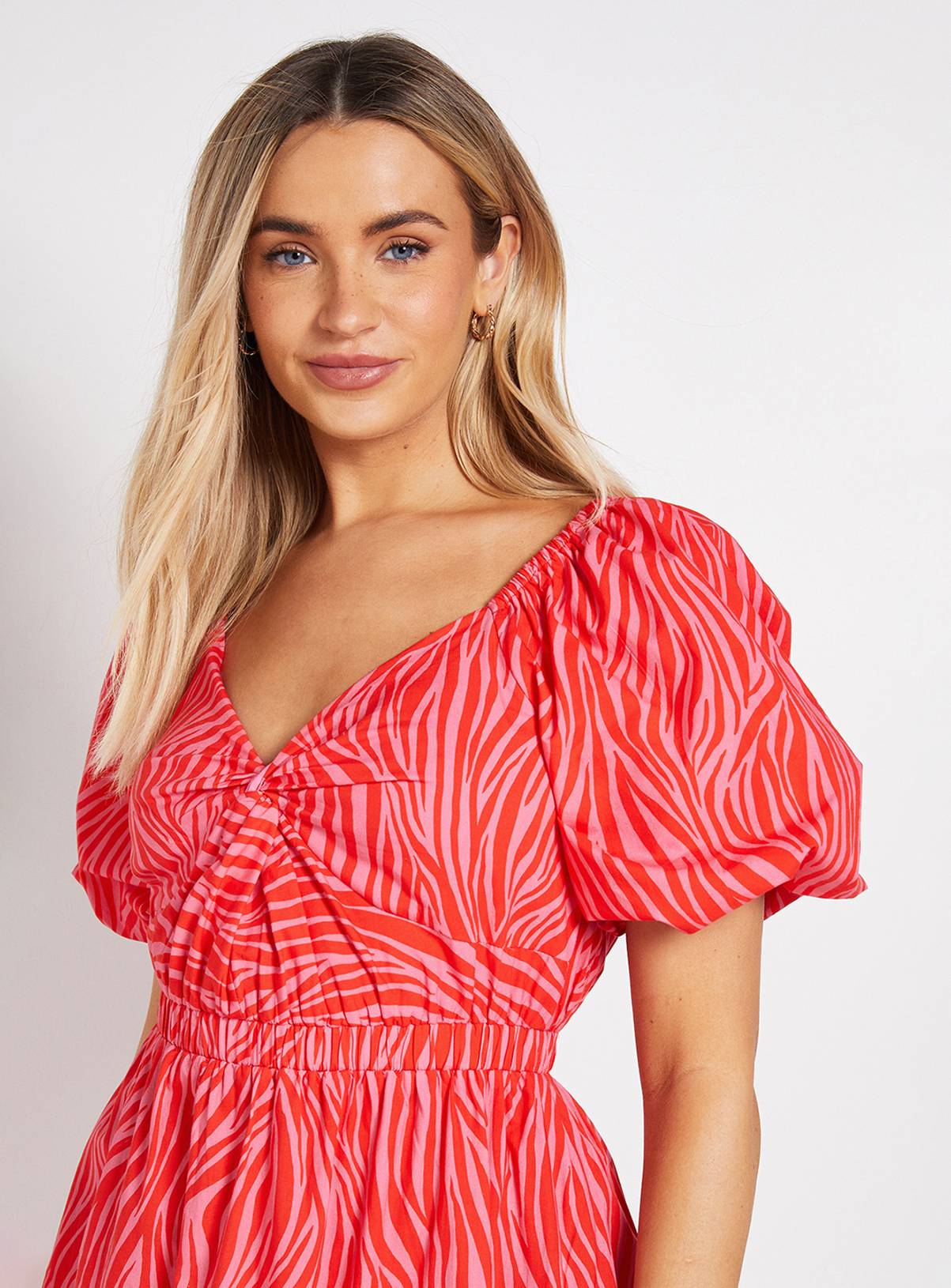 DOROTHY PERKINS Poplin Twist Front Midaxi Dress 10 - Image 4